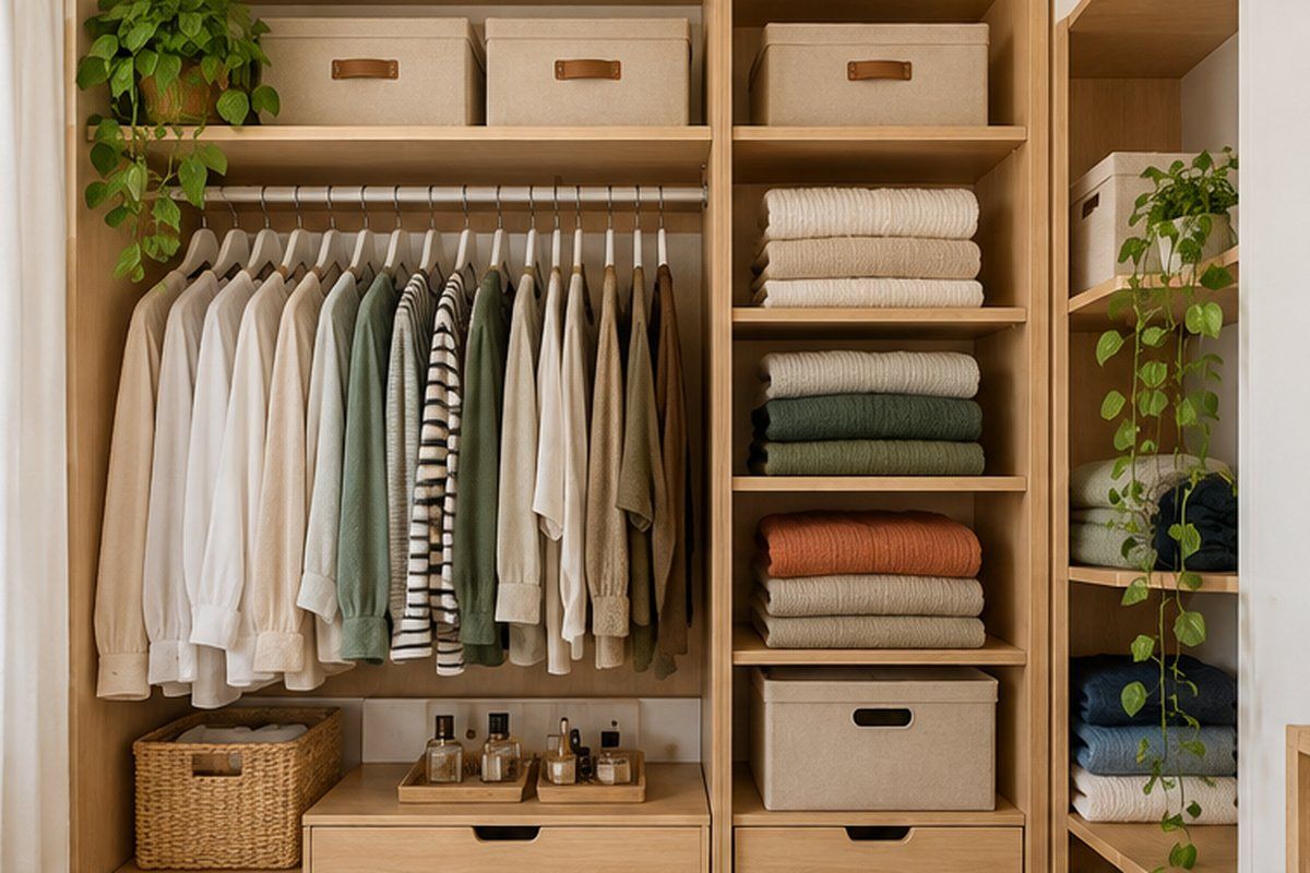 Como organizar guarda-roupa pequeno: método passo a passo